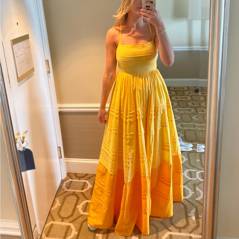 Staud Yellow Maxi Dress